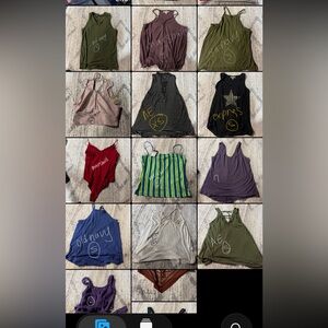 Multiple tank tops, multiple sizes